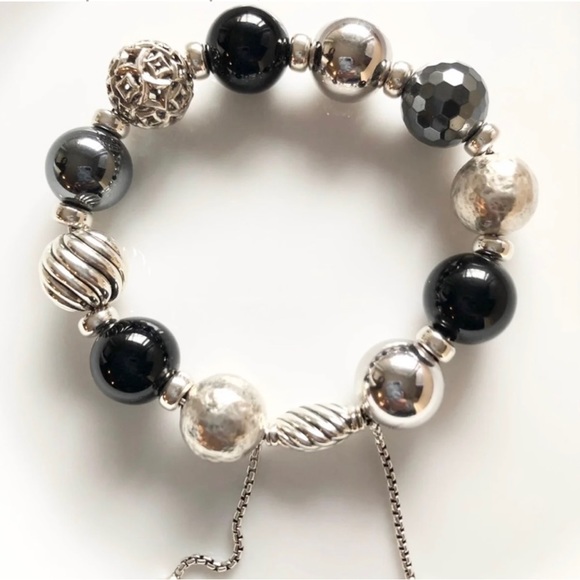 David Yurman Metallic Elements BraceletWith Black Onvx & Hematite